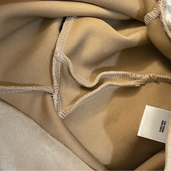 Splendid MEDIUM Soft Suede Skinny Stretchy pants like Leggings Beige Creme Tan - Picture 7 of 10